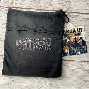 Jujutsu Kaisen black reusable tote bag